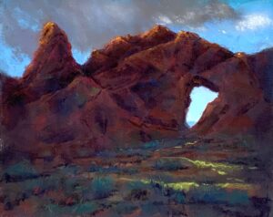 pastel pastels arches Moab landscape artist art
